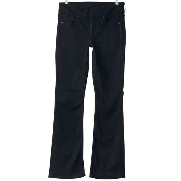 American Eagle Kick Boot Next Level Stretch Black Jeans Size 4 Mid-Rise Bootcut - Picture 2 of 10